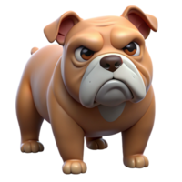 impressive dynamic futuristic A grumpy-looking bulldog, wrinkles prominent. NO BACKGROUND with Transparent Background. genuine png