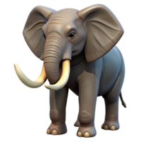 reflective mesmerizing A majestic African elephant, trunk raised. NO BACKGROUND with Transparent Background. 4K png