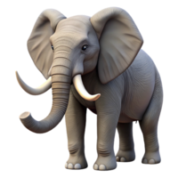 impressive nostalgic modern A majestic African elephant, trunk raised. NO BACKGROUND with Transparent Background. gallery standard png