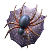 sumptuous futuristic A spider, spinning a web. NO BACKGROUND with Transparent Background. authentic png