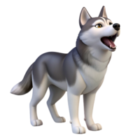 nostalgic spectacular A Siberian Husky, howling. NO BACKGROUND with Transparent Background. genuine png