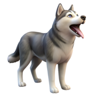 bold glorious A Siberian Husky, howling. NO BACKGROUND with Transparent Background. precision png