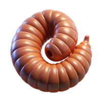 calm breathtaking A millipede, curled up. NO BACKGROUND with Transparent Background. 4K png