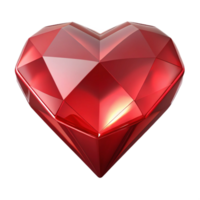 ethereal stunning A single, blood-red ruby, cut in the shape of a heart. NO BACKGROUND with Transparent Background. artisan png