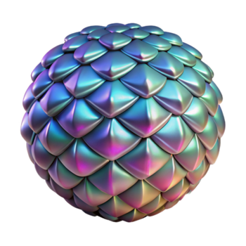 distinguished impressionist A single, polished dragon scale, iridescent and shimmering. NO BACKGROUND with Transparent Background. original png