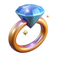 signature urban A magical ring, set with a large, sparkling diamond. NO BACKGROUND with Transparent Background. handcrafted png