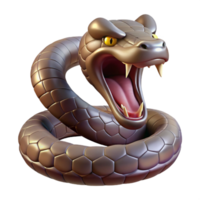 spectacular coveted A coiled viper, fangs bared, ready to strike. NO BACKGROUND with Transparent Background. png
