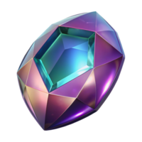 serene surreal A single, sparkling gemstone, cut in the shape of a dragon's eye. NO BACKGROUND with Transparent Background. professional png
