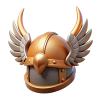 elegant acclaimed A stylized, winged helmet, adorned with feathers and horns. NO BACKGROUND with Transparent Background. png