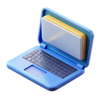 requintado icônico computador portátil computador com aberto tampa, exibindo código não fundo com transparente fundo. png