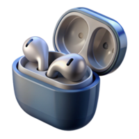 exceptional victorian Pair of wireless earbuds, charging case open NO BACKGROUND with Transparent Background. flawless png