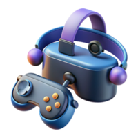 mysterious spectacular Virtual reality headset with controllers NO BACKGROUND with Transparent Background. exclusive png