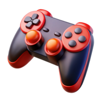 vibrant rustic Gaming console controller, black and red buttons NO BACKGROUND with Transparent Background. artisan png