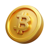 elegant organic Bitcoin, physical coin, gold finish NO BACKGROUND with Transparent Background. elite png