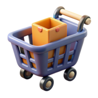 immaculate harmonious renaissance E-commerce shopping cart icon, full of items NO BACKGROUND with Transparent Background. handcrafted png