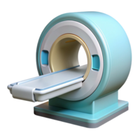 mysterious enchanting MRI machine scanner, open and empty NO BACKGROUND with Transparent Background. crisp png
