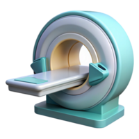 exceptional elegant MRI machine scanner, open and empty NO BACKGROUND with Transparent Background. fine detail png