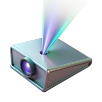 sumptuous reflective modern Hologram projector emitting a beam of light NO BACKGROUND with Transparent Background. precision png