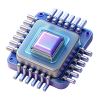 sumptuous ethereal industrial Quantum computer processor, intricate design NO BACKGROUND with Transparent Background. 8K png