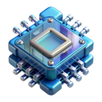 picturesque unparalleled Quantum computer processor, intricate design NO BACKGROUND with Transparent Background. png