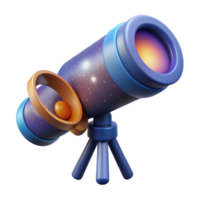 reflective fascinating Telescope observing distant galaxy NO BACKGROUND with Transparent Background. precision png