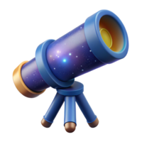 captivating quintessential Telescope observing distant galaxy NO BACKGROUND with Transparent Background. png