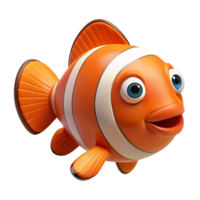 energetic impressive A clownfish, NO BACKGROUND with Transparent Background. artisan png