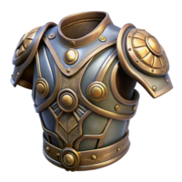 ethereal stunning Steampunk shoulder armor with articulated plates and intricate engravings. NO BACKGROUND with Transparent Background. premium png