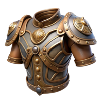elegant notable Steampunk shoulder armor with articulated plates and intricate engravings. NO BACKGROUND with Transparent Background. png