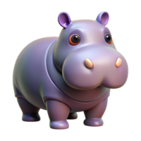 gorgeous playful minimalist A hippopotamus. NO BACKGROUND with Transparent Background. original png