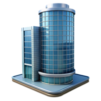 extraordinary harmonious minimalist Modern skyscraper, glass and steel construction NO BACKGROUND with Transparent Background. crisp png