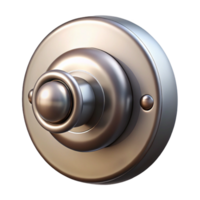 exquisite geometric Doorknob, round metal handle for opening a door NO BACKGROUND with Transparent Background. high quality png