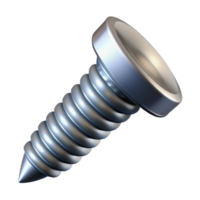exemplary traditional Screw, metal fastener with a helical thread NO BACKGROUND with Transparent Background. museum quality png