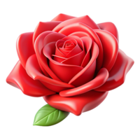 exquisite acclaimed A single red rose, intricately detailed, NO BACKGROUND with Transparent Background. png