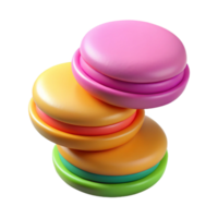 exemplary contemporary A stack of colorful macarons, NO BACKGROUND with Transparent Background. elite png