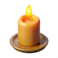 exquisite quintessential A single lit candle, NO BACKGROUND with Transparent Background. png