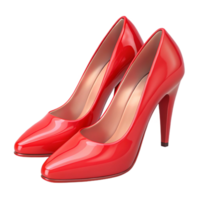 glorious surreal A pair of red high heels, NO BACKGROUND with Transparent Background. professional png