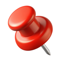 harmonious captivating A pushpin, red and round, NO BACKGROUND with Transparent Background. top-tier png