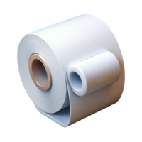 inspired art deco A roll of toilet paper, white and perforated, NO BACKGROUND with Transparent Background. studio quality png