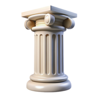 harmonious wonderful Classical Greek column capital, NO BACKGROUND with Transparent Background. museum quality png