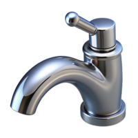 energetic vibrant Faucet chrome finish, NO BACKGROUND with Transparent Background. sharp png