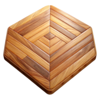 harmonious majestic Wooden floor parquet pattern, NO BACKGROUND with Transparent Background. refined png