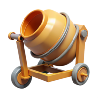 extraordinary iconic Cement mixer rotating drum, NO BACKGROUND with Transparent Background. png