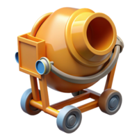 ethereal glorious Cement mixer rotating drum, NO BACKGROUND with Transparent Background. premium png