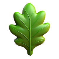 glorious inspired Large oak tree leaf, green NO BACKGROUND with Transparent Background. png