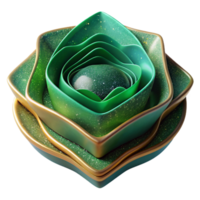 serene abstract Abstract Shape Layered Effect Green Isolated professional png