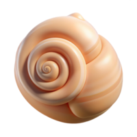 dramatic stunning Single seashell, spiral shape NO BACKGROUND with Transparent Background. professional png