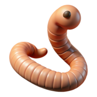 hypnotic acclaimed Earthworm, close-up NO BACKGROUND with Transparent Background. png