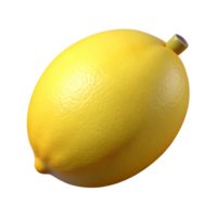 impressive remarkable Lemon, whole, yellow NO BACKGROUND with Transparent Background. png