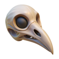 hypnotic mid-century Bird skull, small NO BACKGROUND with Transparent Background. 4K png